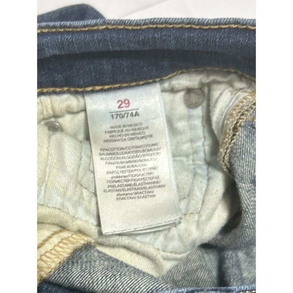 Polo Ralph Lauren Jeans Women's 8 29 Tompkins Skinny Blue Denim Pants 29x29